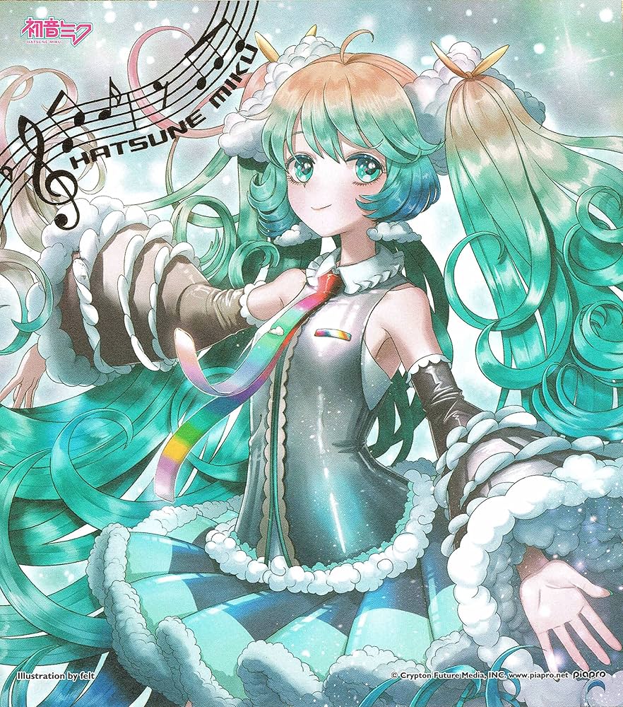 桜ミク 初音ミク HATSUNE MIKU VOCALOID〕色紙 同人 オリジナル